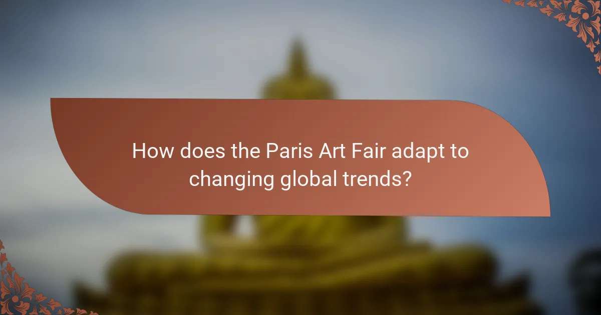 How does the Paris Art Fair adapt to changing global trends?