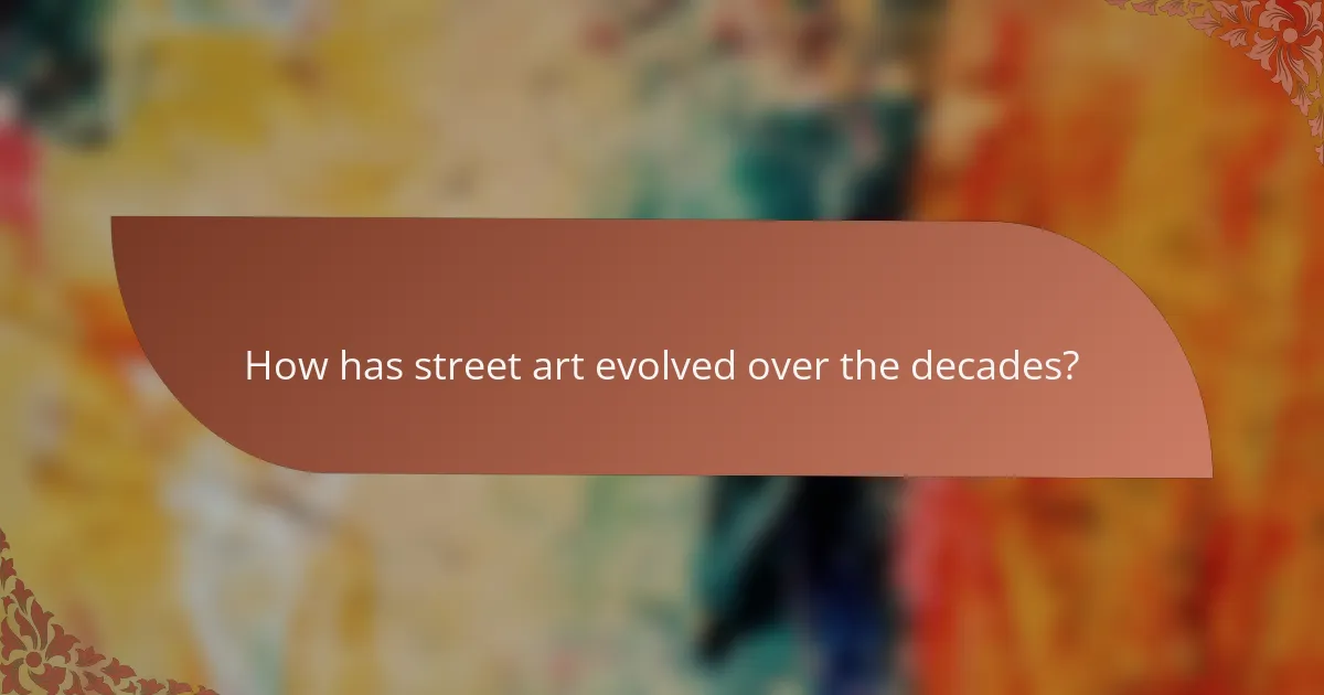 How has street art evolved over the decades?
