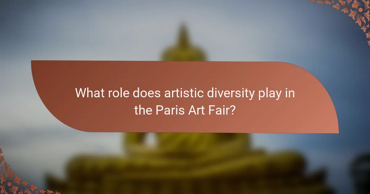What role does artistic diversity play in the Paris Art Fair?